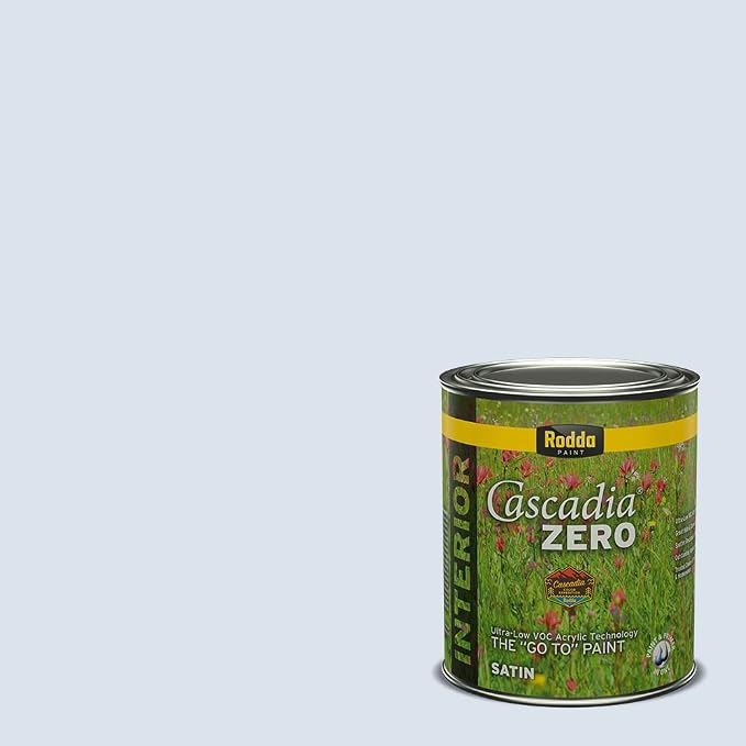 Rodda Paint CASCADIA ZERO Interior Satin Paint & Primer in One, Quart, Cool Sky