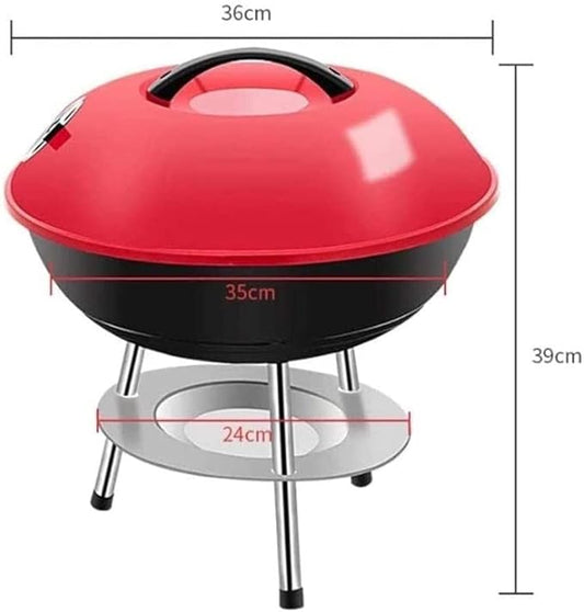 Bbq Grill Charcoal Grill Charcoal Stove Barbecue Grill BBQ Barbecue Stove Outdoor Portable Round BBQ Charcoal Grill With Cover For Outdoor Picnic Barbecue Grill Charcoal Griddle