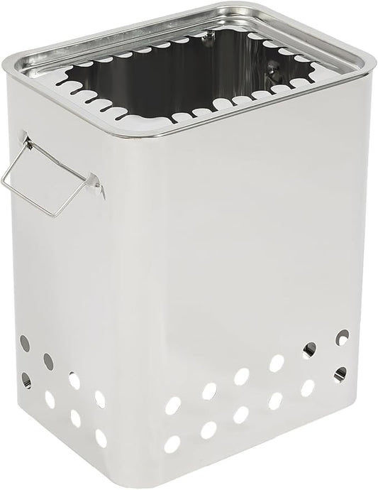 TFCFL Smokeless Square Barbecue Hanging Grill, Portable Smokeless Charcoal Grill, Stainless Charcoal BBQ Stove Kebob Grill with 26 Skewers Portable Vertical Charcoal Smoker for Travel Camping