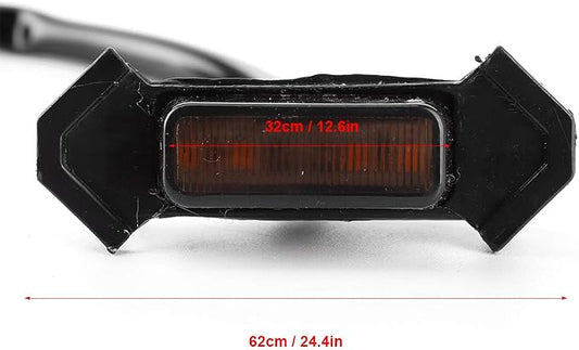 Grille Lights, 4pcs 12V Car LED Grille Light High Brightness Accessory Fit for Toyota 2016‑2020 (black shell yellow light)