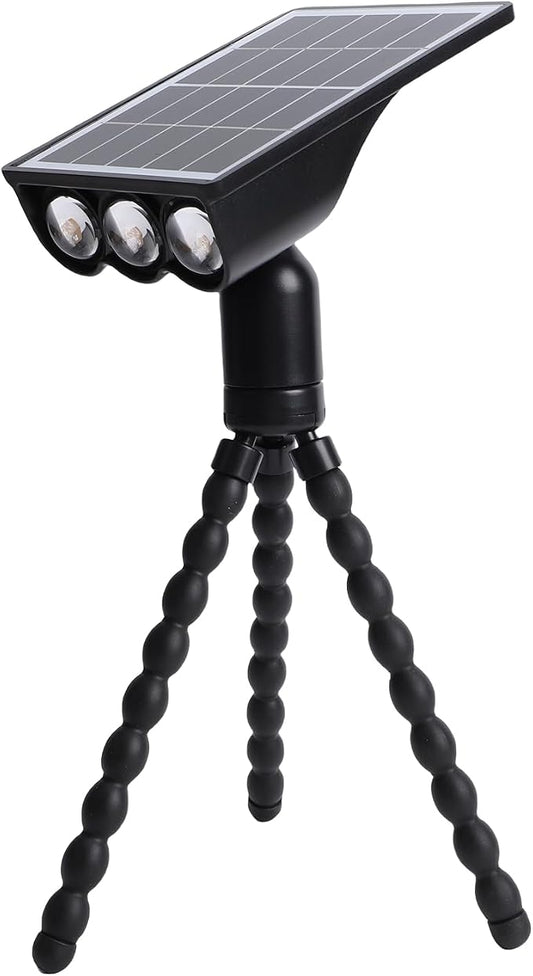Outdoor Light with Flexible Octopus Tripod, Solar Grill Light for Deck Fence Garden Camping, Octopus Style Stand with Dual Modes and 1500mAh Battery for Patio Security