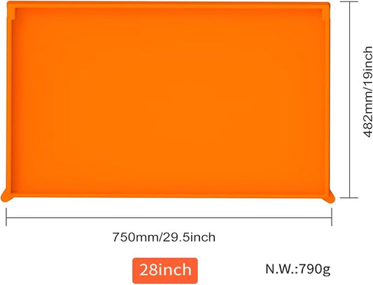 28in Premium Silicone Griddle Cover Mat for Blackstone Griddle 28 Inch - Hermetic Protection from Rust & Debris All Year, Fits All Blackstone 36 Inch Models - Food Grade Silicone(Orange)