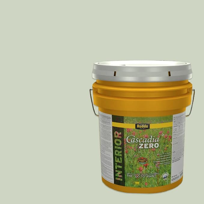 Rodda Paint CASCADIA ZERO Interior Semi-Gloss Paint & Primer in One, 5-Gallon, Lush Meadow