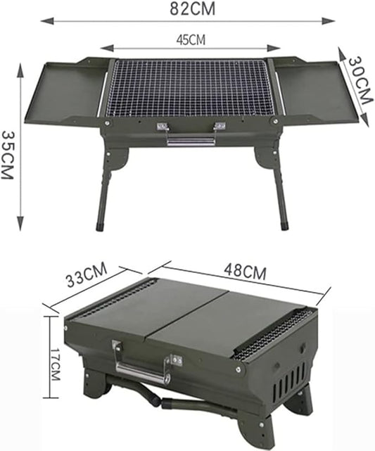 Barbecue Charcoal Grill Charcoal Barbecue Grill Foldable BBQ Grill Rack Portable Camping BBQ Grill Bracket Barbecue Accessories Charcoal BBQ Grill