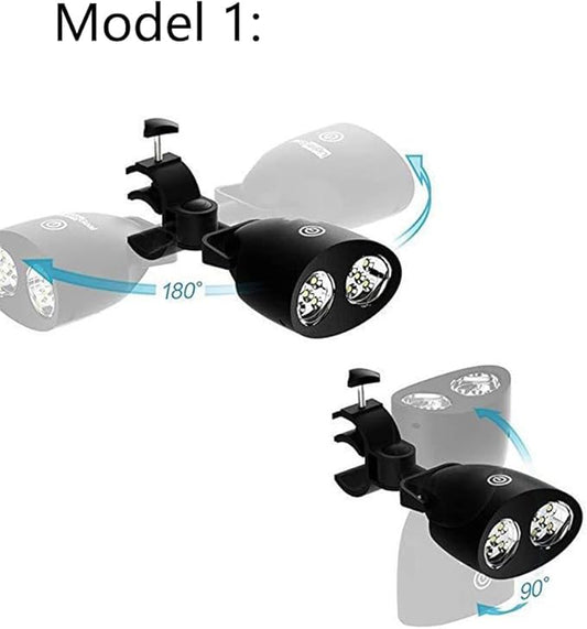 SEIWEI LED Barbecue Grill Light 180 Degree with 10 Super Bright LED Lights BBQ Outdoor Lamp White Lighting Batteries Included for Most Grill Handle for Electric Grill and Camping, Biking, Reading