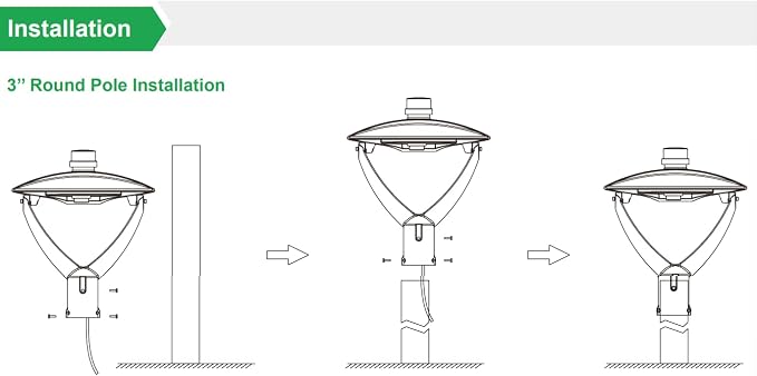 LED Post Top Light UL 5.1 13000lumens,100W/80/60 and 3000K-4000K-5000K Adjustable AC100-277V,Outdoor Pole Lights with Photocell IP65 Waterproof Post LED Fixture Bronze Color for Garden Yard Street