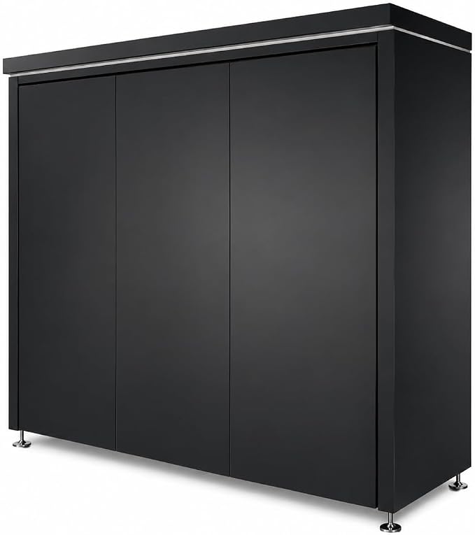 Sunnyjoy Modular Outdoor Kitchen Flip, Premium Aluminum Cabinet System-1 | Max Flip cover version with grill, sink & storage, durable weather-resistant design, includes flip-top set for protection