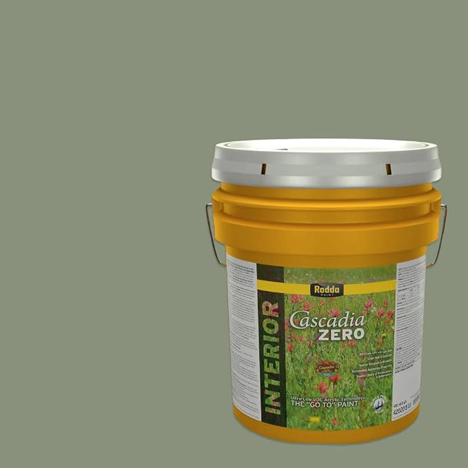 Rodda Paint CASCADIA ZERO Interior Satin Paint & Primer in One, 5-Gallon, Bowling Green