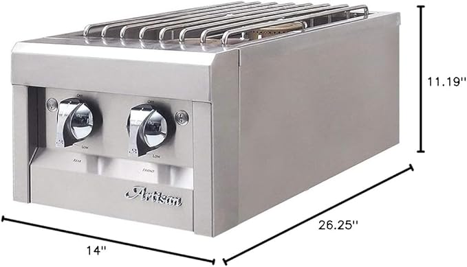 Artisan Built-In Double Side Burner, Propane (ARTP-SB2-NG)