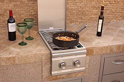 Formosa Covers Built-in Side Burner Cover Fits Wolf SB19, 19.5 Inch Heavy-Duty Waterproof Taupe Polyester Outdoor BBQ Island Guard