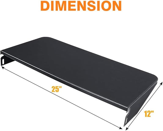 Folding Front Shelf for Traeger Pro 22, Pro 575, and Ironwood 650 Pellet Grills – BAC362 Grill Accessory, 25" x 12", Heavy-Duty Steel Table with 60 lb Support, Foldable Prep and Storage Station