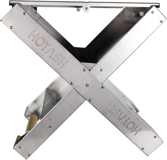 Atlas X Portable Stainless Steel Charcoal Grill - Compact & Smokeless Outdoor BBQ Grill for Camping, Tailgating, Picnics & Hiking - Lifetime Guaranteed by Hot Ash Stove