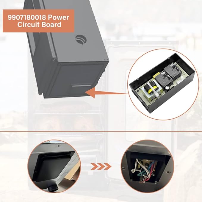 9907180018 Power Circuit Board Replacement Part Compatible with Masterbuilt MB20073519 Bluetooth Digital Electric Smoker