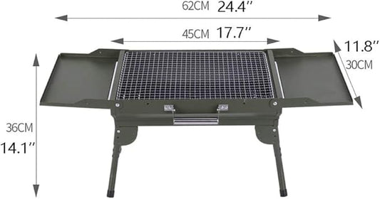 Outdoor Picnic Portable Foldable Charcoal Barbecue Grill Stainless Steel Outdoor Camping BBQ Grill for Garden Camping Grill Outdoor Grill
