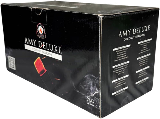 Amy Deluxe Natural Coconut Charcoal for Hookah Shisha (26mm 2kg)