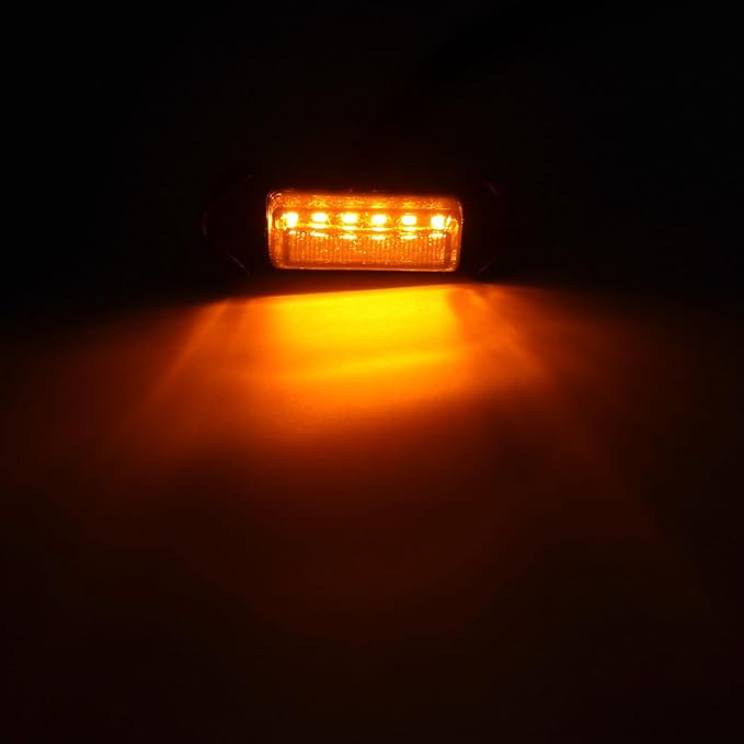 Tbest 4 Amber LED Grille Lights DC12V IP68 Bumper Grille Lamp Kit with High Brightness Daytime Running Lamps for PRO 2016-2018