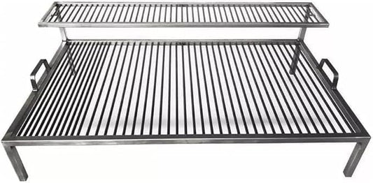 Iron Argentina Grill - BBQ - Parrilla De Hierro Flotante, Emparrillado con manijas, Asado Argentino. (40 x 24 in) (32x20)