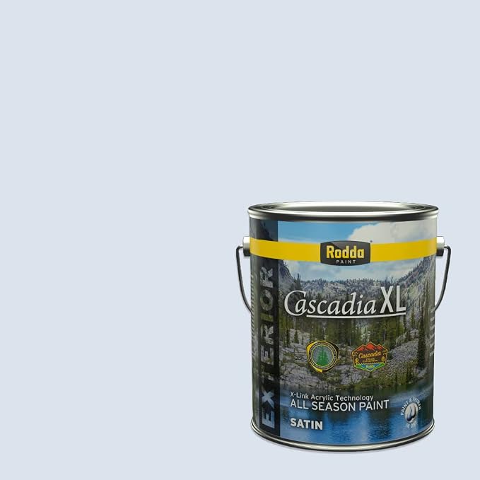 Rodda Paint CASCADIA XL Exterior Satin Paint & Primer in One, 1-Gallon, Cool Sky
