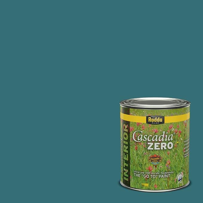 Rodda Paint CASCADIA ZERO Interior Semi-Gloss Paint & Primer in One, Quart, Blue Period