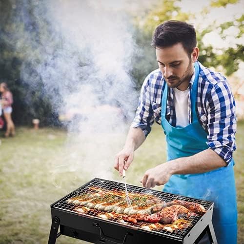 iMounTEK 17" Portable Compact BBQ Grill Foldable Charcoal Barbecue Grill Lightweight Smoker Barbeque Grill for Camping Picnics Backyard Grilling