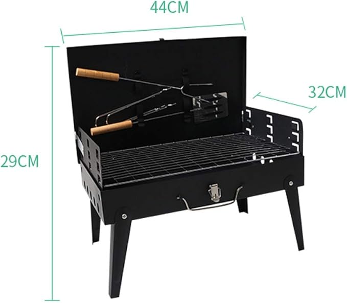 Portable Charcoal Grill for Camping BBQ, Outdoor Barbecue Grill with Foldable Legs, Small Charcoal Grills for Party Travel Beach Park, Easy Clean Carry Camping Grill,A-1