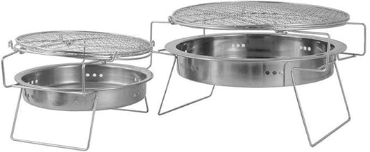 BBQ Grill Outdoor Charcoal grills Outdoor BBQ Grill Charcoal Rack Grate Mini Round Grill Portable Camping Pot Baking Cooking Grill Barbecue Mesh Wood Coal Stove