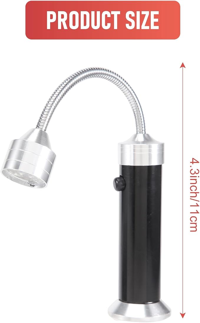 2 Pack Barbecue Grill Light Magnetic 360 Degree Adjustable BBQ Light Weather Resistant Outdoor Grill Lights BBQ Accessories Tools Set, Black