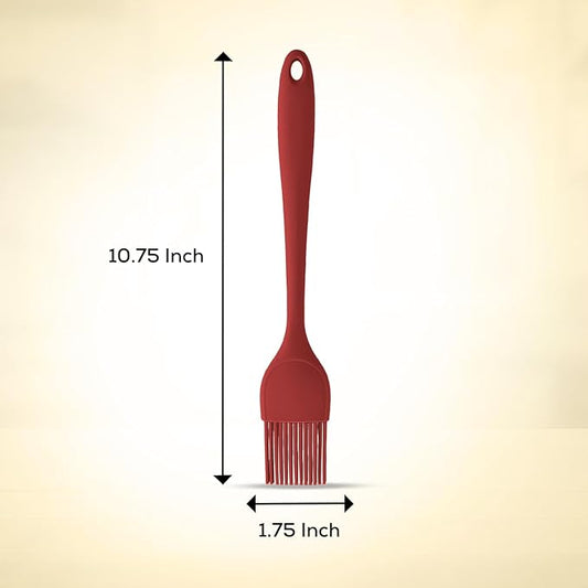 Mrs. Andersonโs Baking Silicone Basting Brush, Non-Stick, Heat Safe, Shed-Proof Bristles, Red, 1.75-Inches, For Butter, Egg Wash, Glaze, And Baking Prep