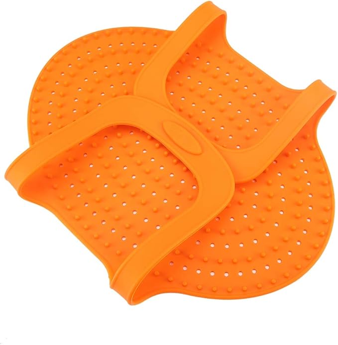 Heat Resistant Turkey Lifter, Silicone Roasting Rack Non Stick, Food Grade Silicone Non Stick Turkey Lifter with Anti Scald Feature Turkey Lifter for Roasts (Orange)