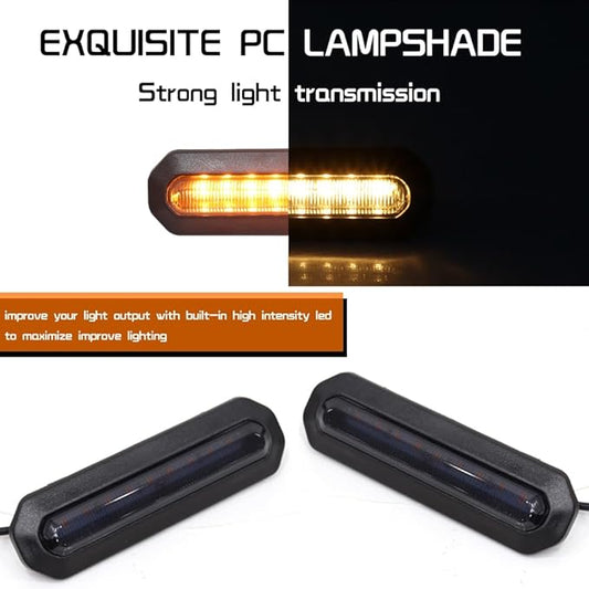 for 2021 2022 2023 Bronco Accessories Front LED Grill Light 2/4-Door Amber OEM Smoked Grille Lights
