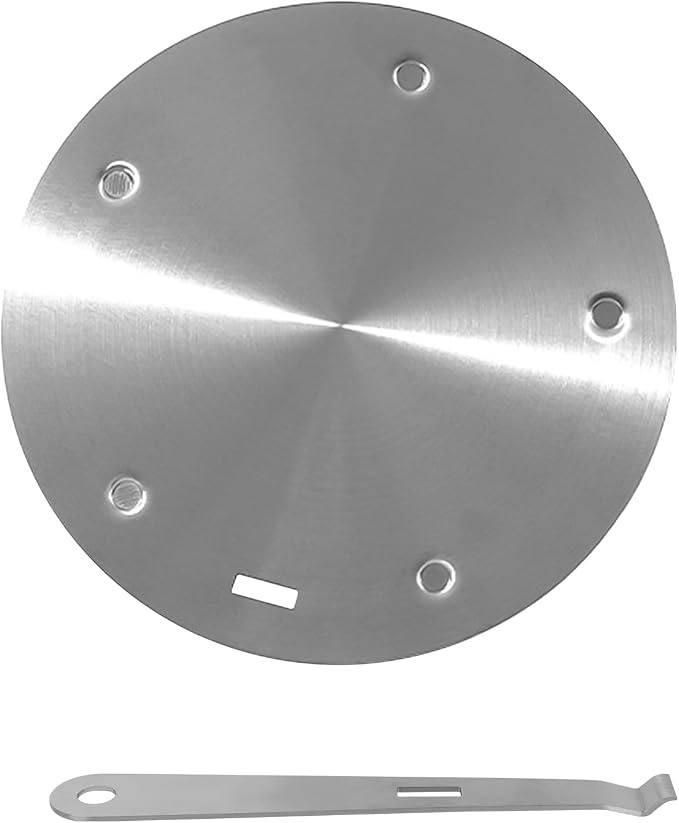 Longzhuo Heat Diffuser Plate, Grouarty Stainless Steel Induction Plate, Induction Cooktop Converter Plate with Handle, for Electric Gas Glass Cooktop Hob Ring (6.29 inches (16 cm))