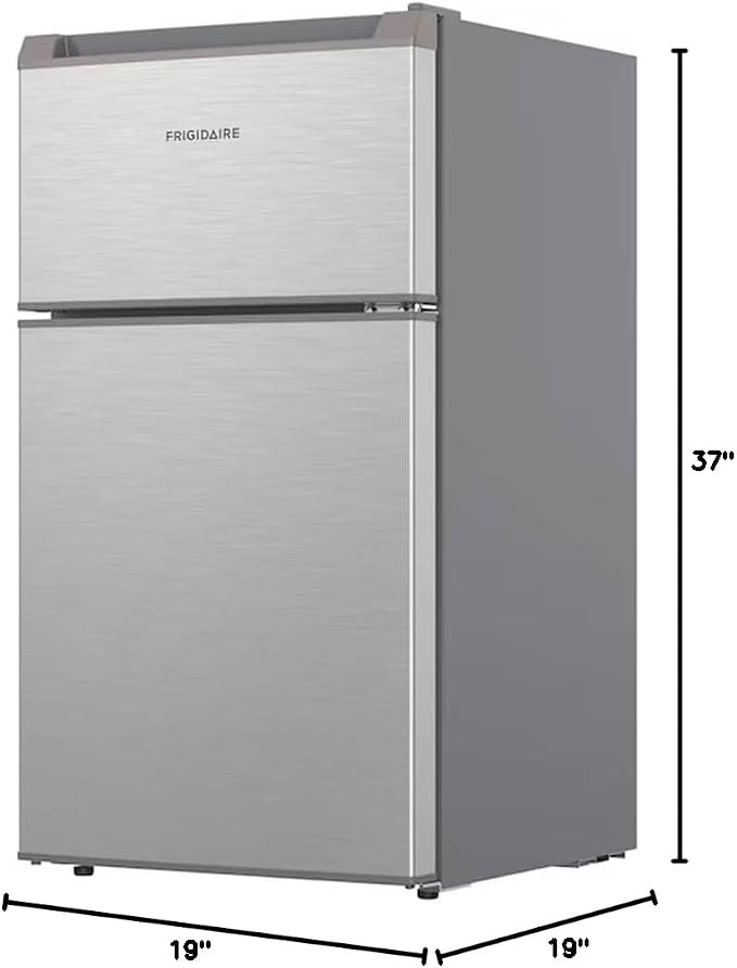 3.1 cu. ft. 2-Door Retro Mini Refrigerator in Stainless Steel