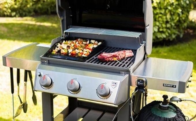 7636 Flavorizer Bars for Weber Spirit 300 II 300 & GS4 Spirit II 300 Series, Spirit E310 E320 E330 S310 S320 S330 Grill with Front Control Knob,15.3 Inch Heat Tent for Weber 67046 69797 68843