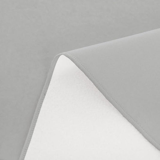 NLMUVW Vinyl Tablecloth 102 Inch with Flannel Backing, Light Grey Rectangle Table Cloth Waterproof Wipe Clean for Dining Outdoor, 60 X 102 Inch