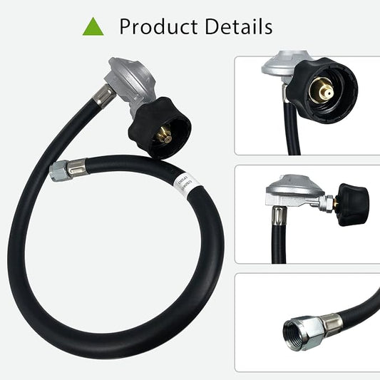 25IN for Weber Hose and Regulator Kit, for Weber Genesis/Spirit/Summit I/ll Grill Regulator Replacement,Includes 200/210/300/310/330, Silver/Gold Series, for Gas Grills Parts 7627 67069 69891