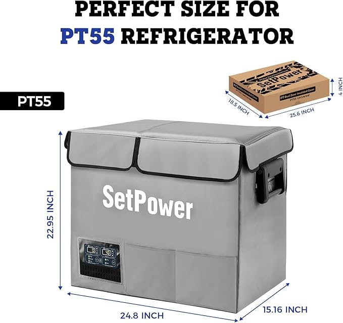 Setpower 55L Insulated Protective Cover for PT55 Car Fridge,12 Volt Portable Car Refrigerator Cover