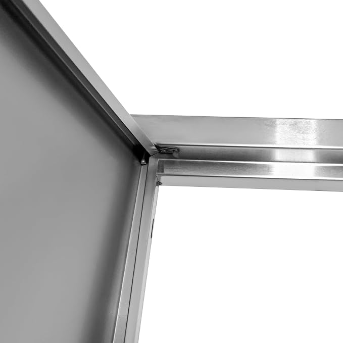 Outdoor Kitchen Door 42" W x 21" H Stainless Steel BBQ Double Access Door Flush Mount Vertical Wall Doors with Handle Suitable for Grilling Station Outside Cabinet Outdoor Kitchen