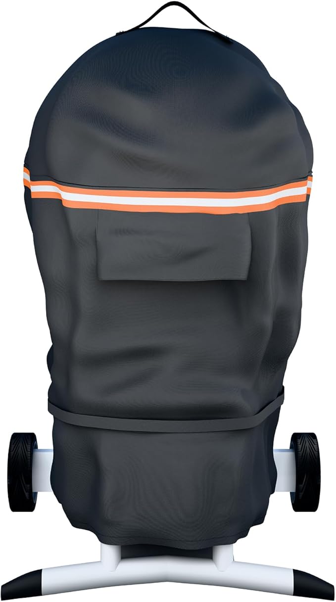 EVRBUL Electric Grill Cover Compatible with Char-Broil Patio Bistro, Waterproof Heavy Duty 420D Electric Grill Cover, Small BBQ Cover with Air Vent Windproof Straps 26" L x 24" W x 38" H