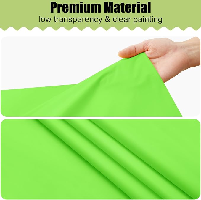 Smiry Disposable Table Cloth - 6 Pack, 54 x 108 Inch Waterproof Rectangle Tablecloths for Parties, Decorative Plastic Table Cover, Leakproof & Sturdy, Lime Green