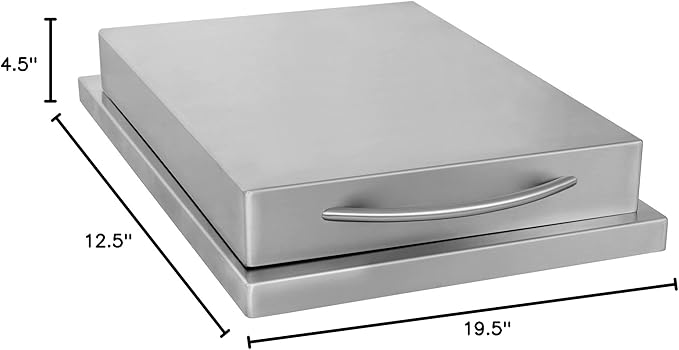 Blaze Grills BLZ-SB1-LP 12,000 BTU Drop In Stainless Steel Conventional Propane Gas Single Side Burner Cooking Accessory with Closing Shield Cover