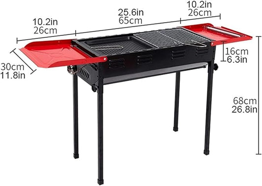 Camping Barbecue Grill Stainless Steel Charcoal Barbecue Grill Folding Portable Grill for Outdoor Picnic Backyard Barbecue Charcoal Grill