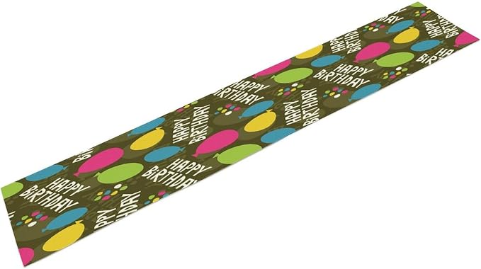 Happy Birthday Table Runner Cover for Tabletop Console Reusable Colorful Party Supplies Home Decorat for Home Birthday Table Runner Decorations for Holiday Party 13x70in