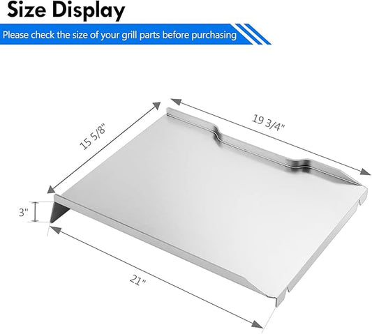 KIT0438 Drip Tray Replacement Parts for Traeger Ironwood 650 Drip Pan TFB65BLF TFB65BLFC Redland 650 TFB65BVH Electric Pellet Smoker Grease Tray Drip Plate KIT0438-AMP Parts Accessories