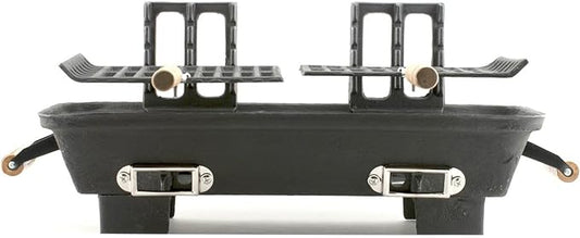 30052AMZ Kay Home Product's Cast Iron Hibachi Charcoal Grill, 10 by 18-Inch (Limited Edition)