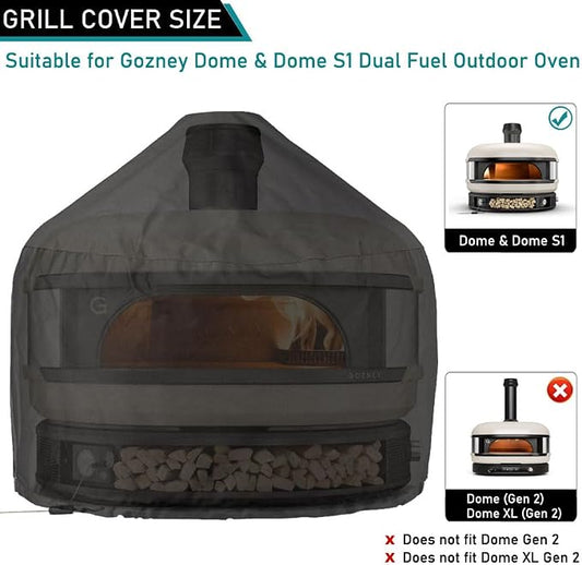 ZJYWSCH Pizza Oven Cover for Gozney Dome Dome S1 Outdoor Pizza Oven Waterproof Gozney Dome Pizza Oven Cover 600D Heavy Duty Weather Resistant