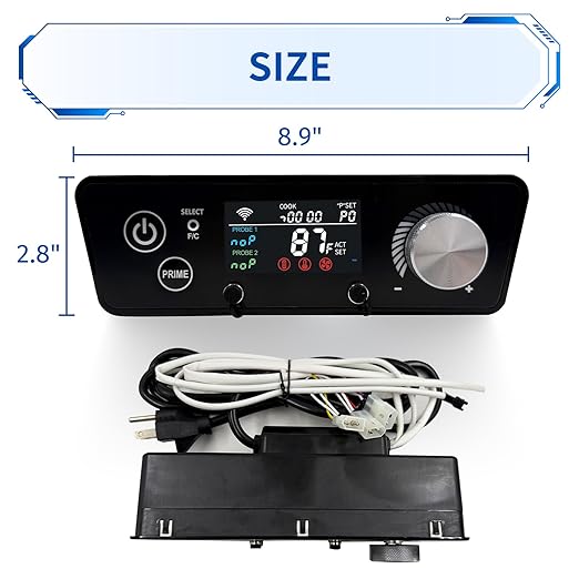 WiFi Control Board Replacement for Pit Boss Vertical Smoker 3/4/5/7 Series | Digital Thermostat Panel for PBV3P1/PBV4PS1/PBV5P1 Series Vertical Smoker, Complete Kit with Igniter, RTD & 2 Meat Probes