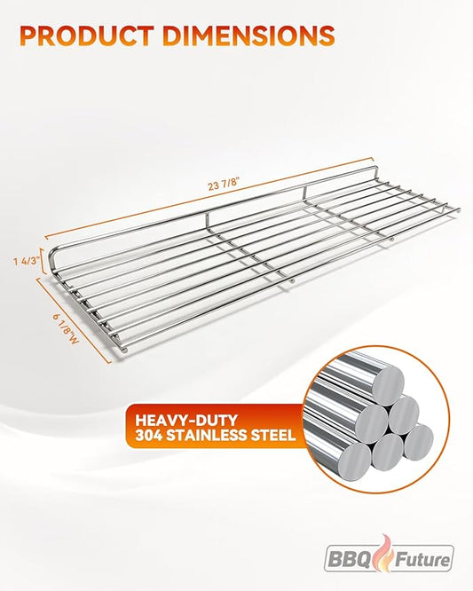 Grill Warming Rack Replacement for Captiva Designs 4-Burner Gas Grill – Stainless Steel Grill Warming Rack for GR001, Durable Upper BBQ Cooking Rack for Keeping Food Warm Replacement Parts