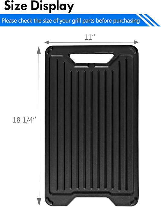 BAC609 Reversible Griddle Replacement Parts for Traeger Pellet Grill Insert Pro 34 TFB88PZB Pro 22 Pro 575 TFB57GLE Pro 780 Ridgeland 572 Woodridge Ironwood Modifire Griddle Plate Flat Top