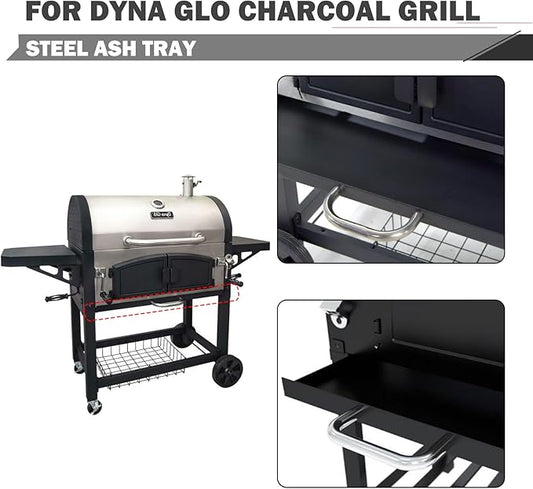 Ash Pan Grill Replacement Parts for Dyna Glo Charcoal Grill Parts DGN576SNC-D DGN576DNC-D DGN576DNC-DC Ash Tray Catcher Master Forge Grill Replacement Parts MFJ576DNC Charcoal Tray Catcher