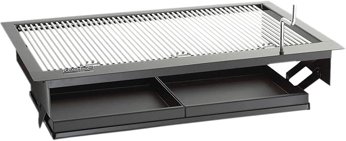 Fire Magic Firemaster Countertop Charcoal Grill with Oven/Hood (30x18 Inch), 304 Stainless Steel Outdoor BBQ Grill with Adjustable Charcoal Tray and Front Access Door (3324-3543-DS-3-23733)